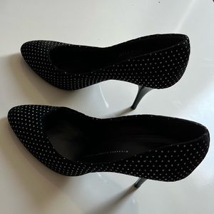 Giuseppe Zanotti Women’s Black Velvet Silver Glitter Pumps Size 40/10